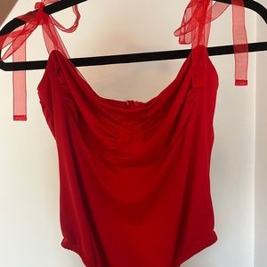 Red Princess Polly Bodysuit